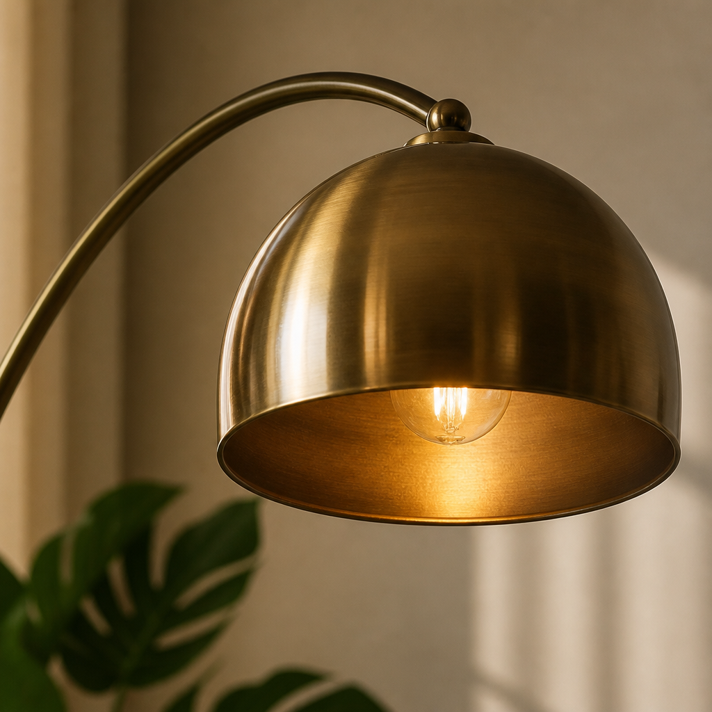 Bogenlampe Messing Modern Warm