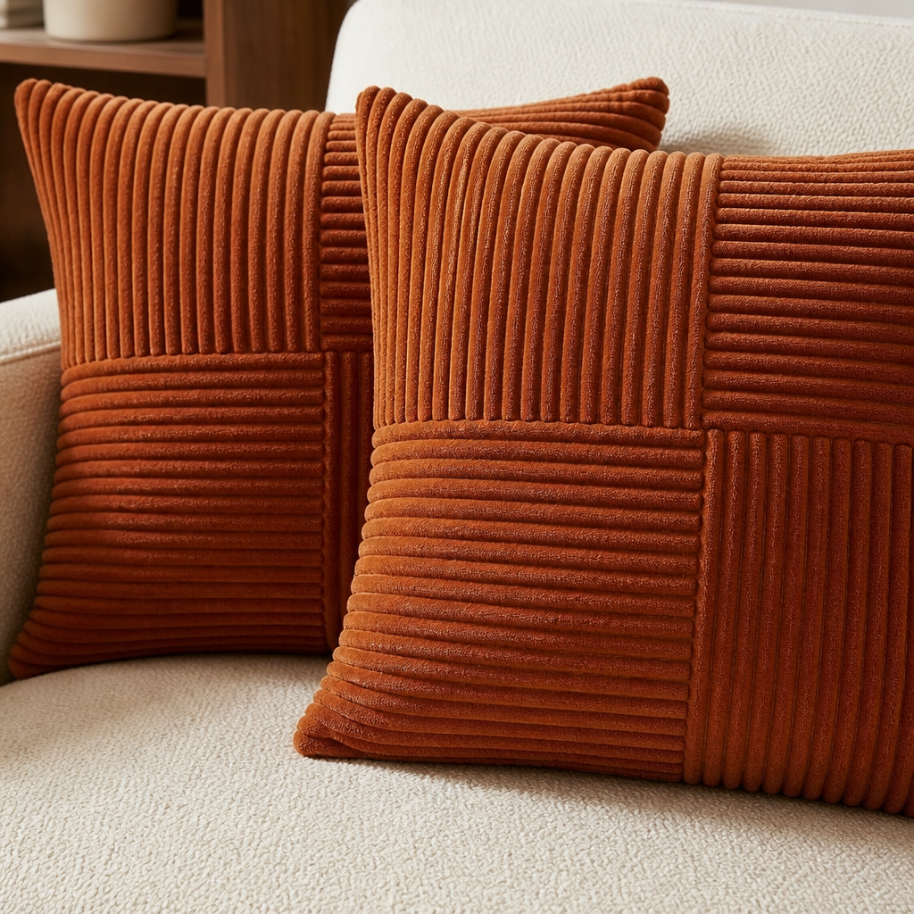 Cord Kissen Rost Mid-Century