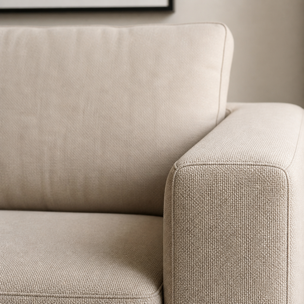 Leinensofa Creme Minimal Warm